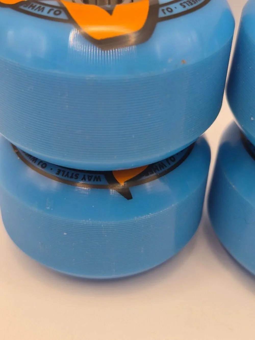 OJ Wheels 53mm Blue Skateboard Wheels With Bearings Set of 4